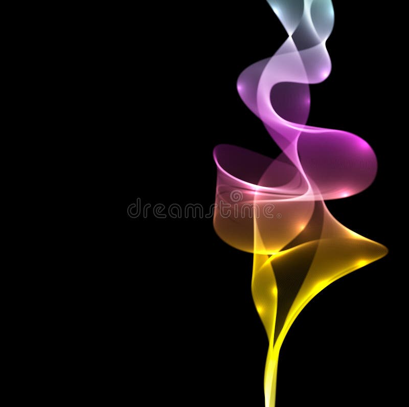 Abstract colorful smoke stock illustration