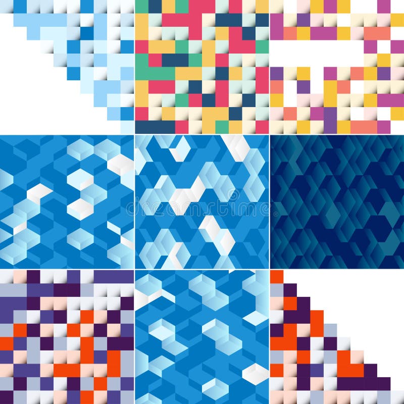 Abstract colorful square background stock illustration