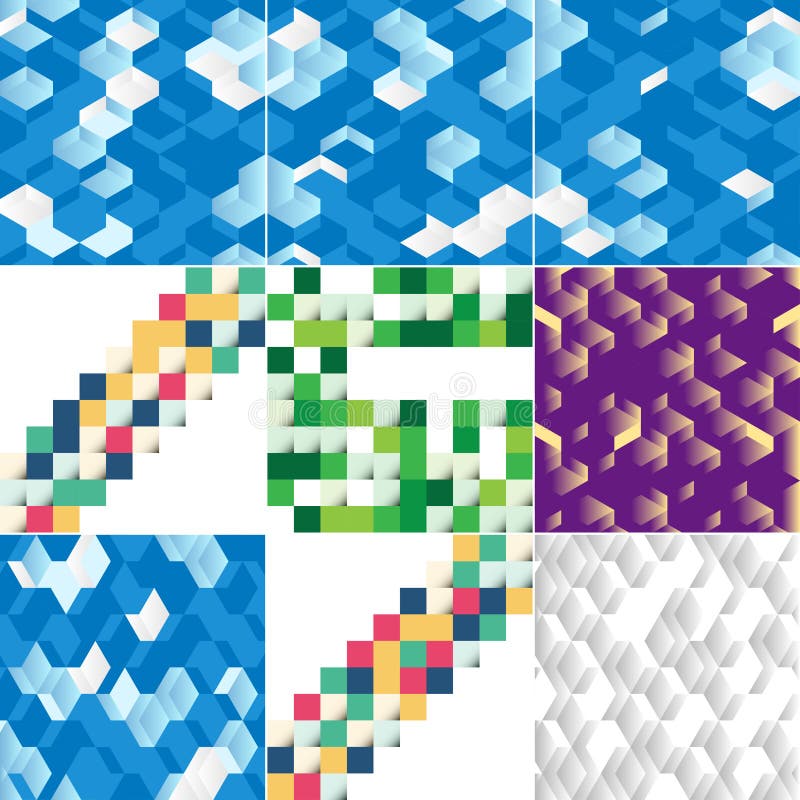 Abstract colorful square background pack of 15 vector illustration