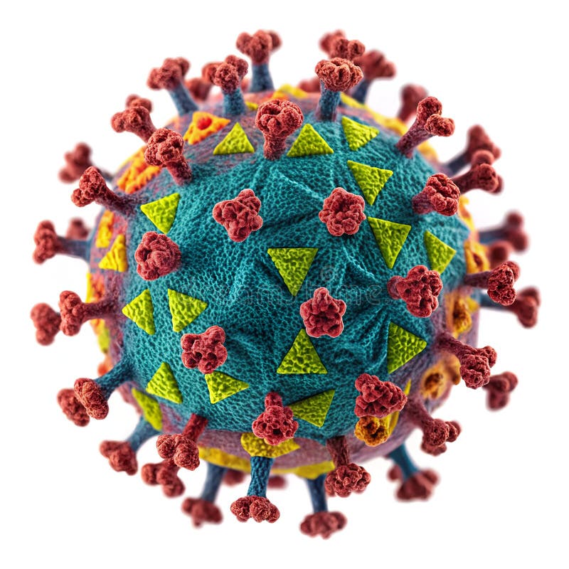 Abstract Colorful Structure of the Virus royalty free illustration