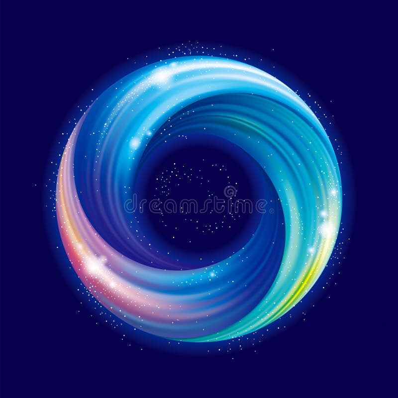 Abstract Colorful Swirl Circle Background. vector illustration