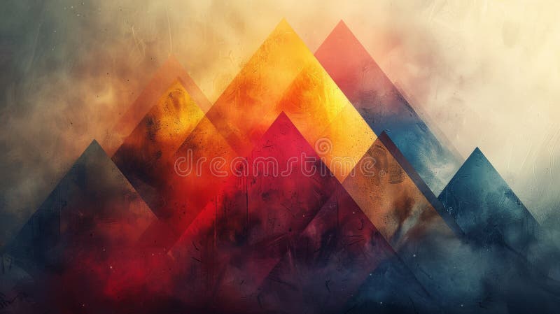 Abstract colorful triangle pattern stock photography