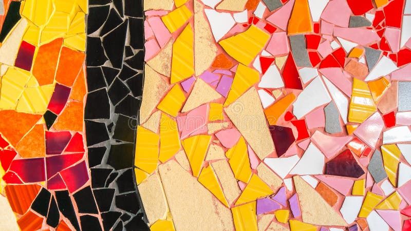 Abstract Colorful Triangle Tile Glass Background Texture stock images