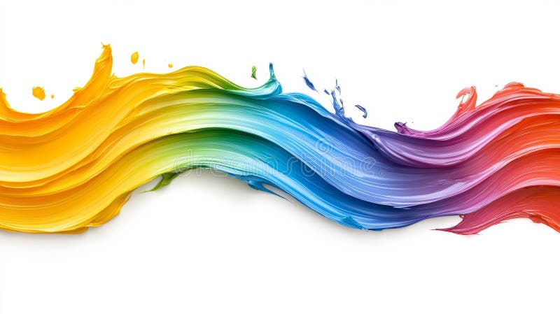 Abstract colorful wave background isolated on white stock photo