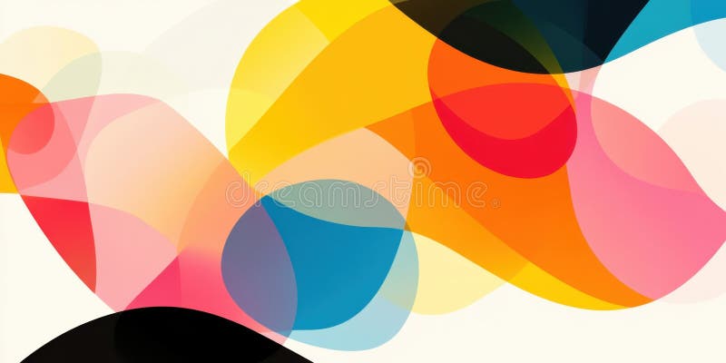 Abstract colorful wave design with vibrant modern shapes royalty free stock photos