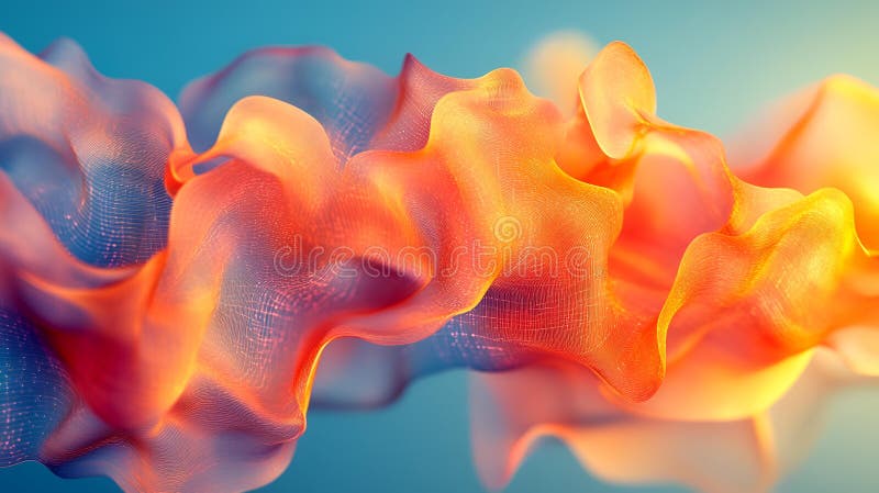 Abstract colorful wave of flowing fabric creating a dynamic visual effect against a soft background vector illustration