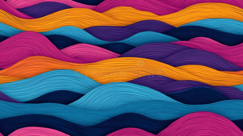 Abstract Colorful Wave Pattern Background Texture stock illustration