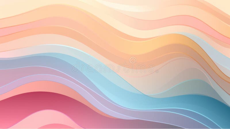 An abstract colorful wave pattern with smooth wavy line. Digital art. AIG35. royalty free illustration