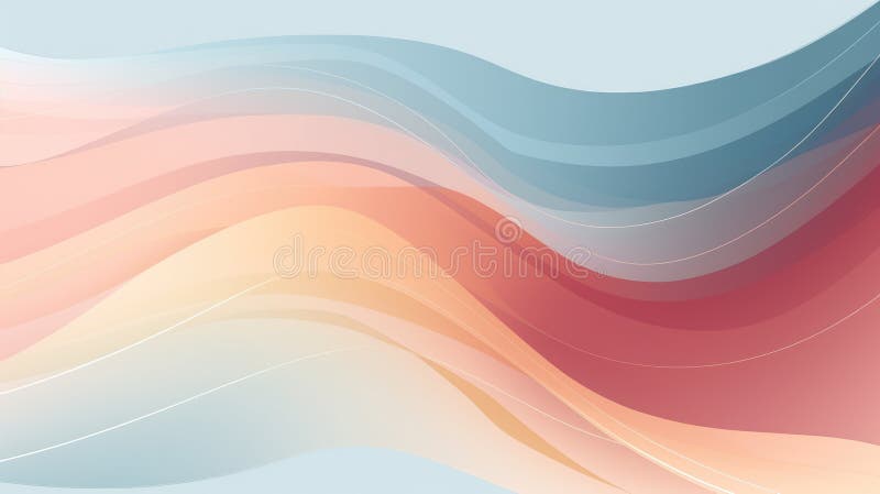 An abstract colorful wave pattern with smooth wavy line. Digital art. AIG35. stock illustration