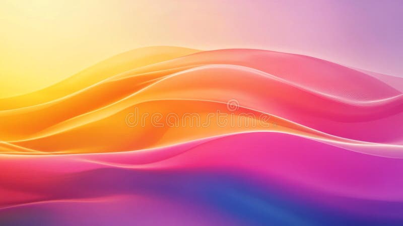 Abstract Colorful Waves Background stock illustration