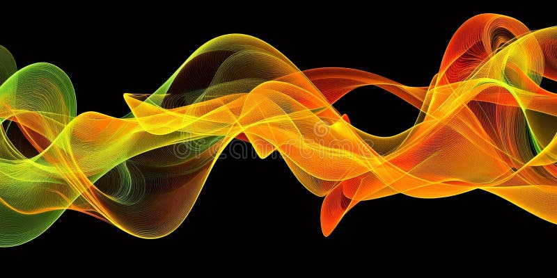 Abstract colorful waves creating a vibrant and dynamic design element royalty free stock photo