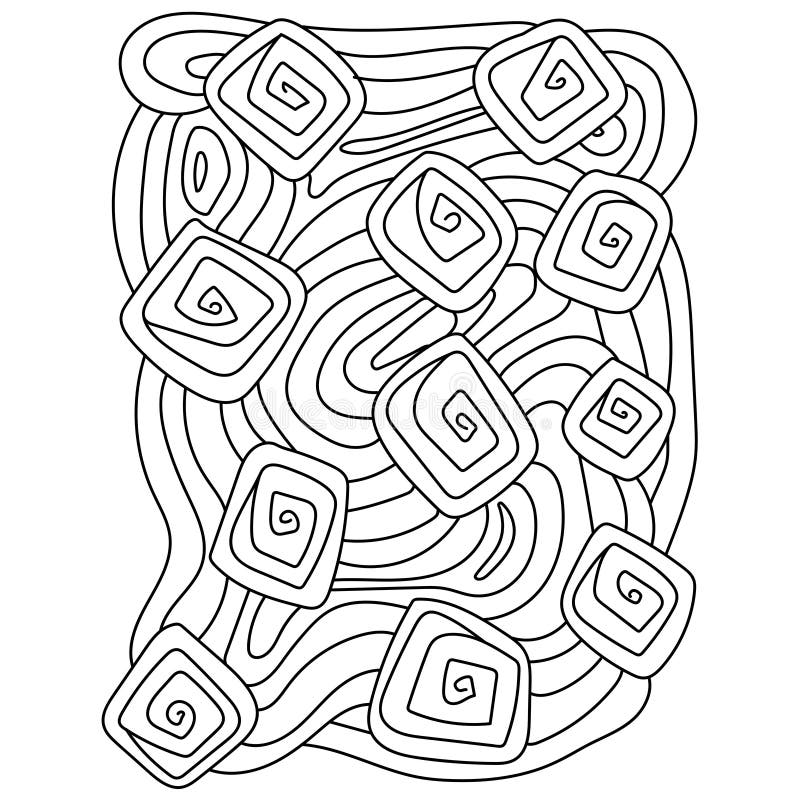 Premium Vector  Abstract coloring book page meditative ornate