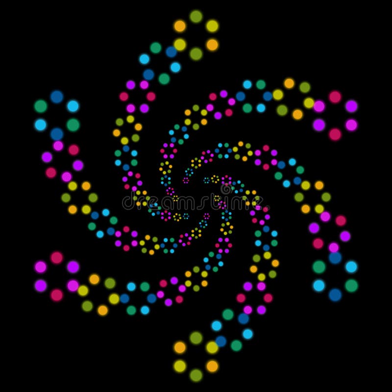 Black Background with Colourful Elements