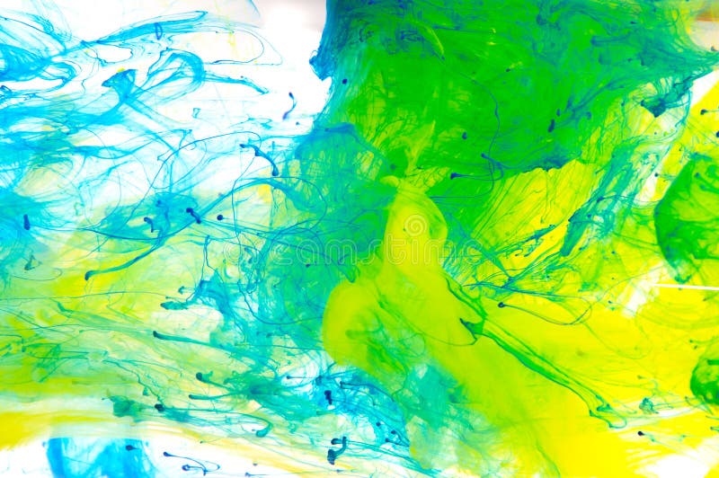 Abstract Coloured Ink in the Water, Paint Mixing. Pattern, Motion ...