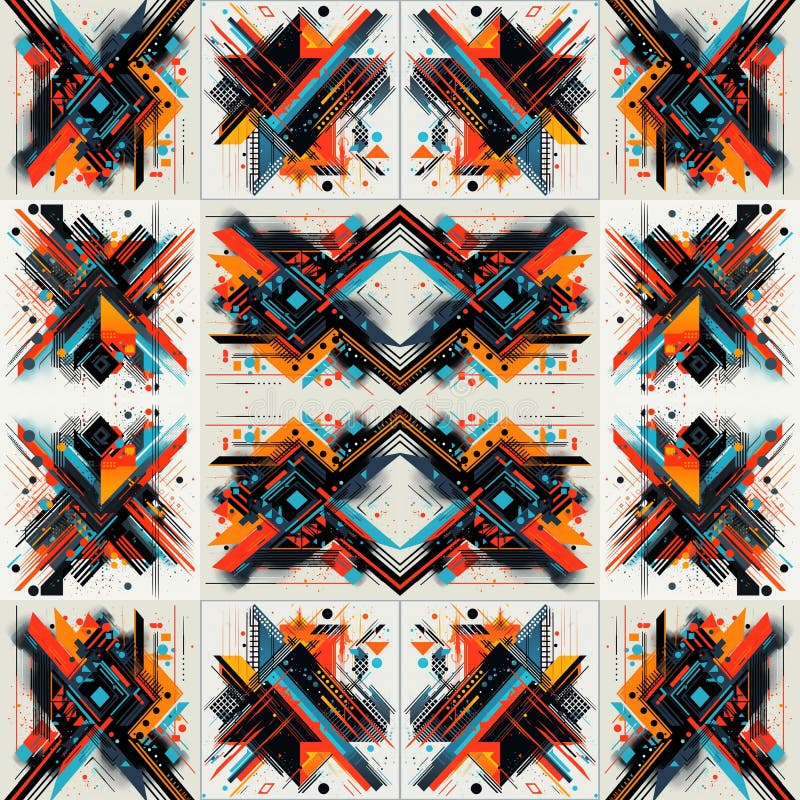 Abstract colourful angular design royalty free stock images