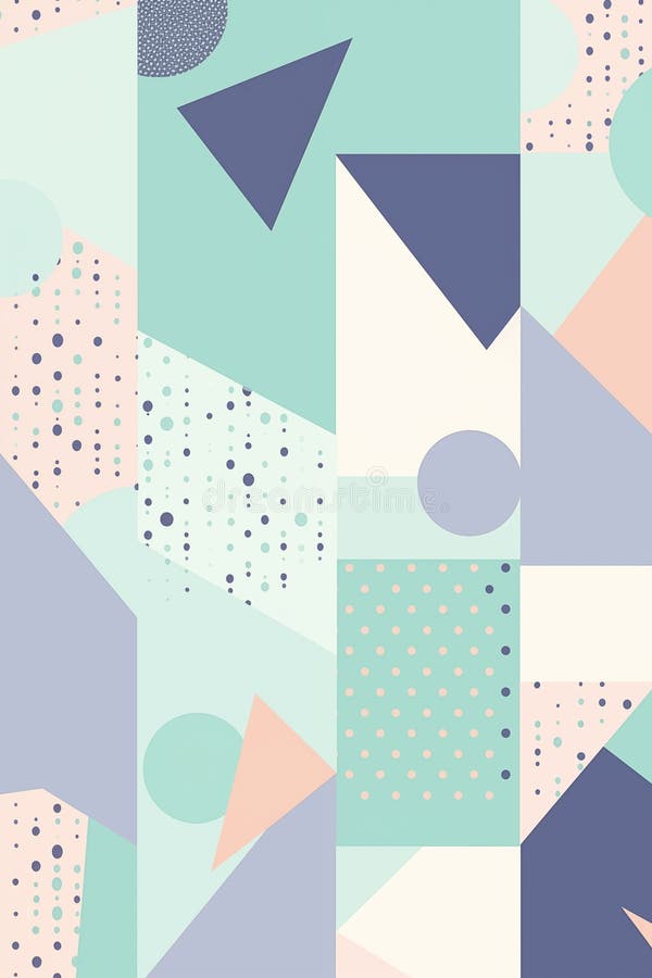 Abstract colourful angular dot pastel wallpaper background stock photo