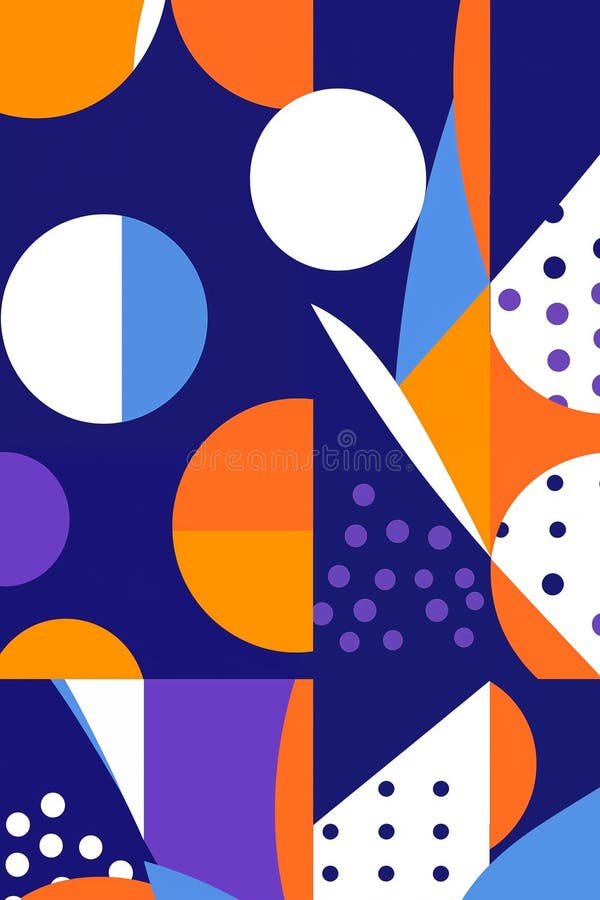 Abstract colourful angular circular dot pastel wallpaper background stock photo