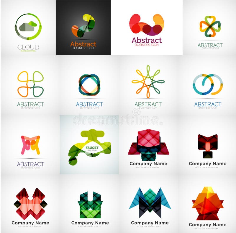 Abstract Company Logo Collection Stock Vector - Illustration of loop ...