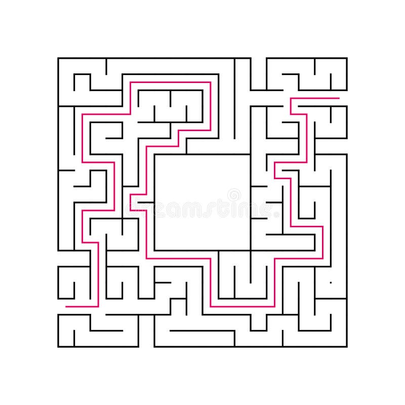 Abstract Complex Labyrint Een Interessant Spel Voor Kinderen En