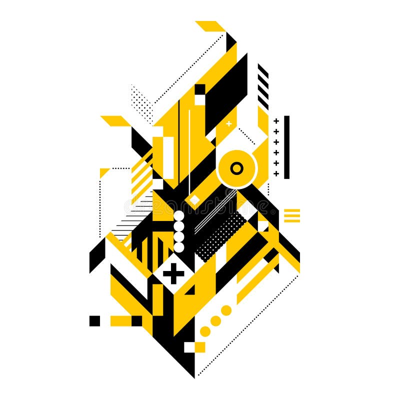 Abstract Composition Of Geometric Shapes Stock Vector