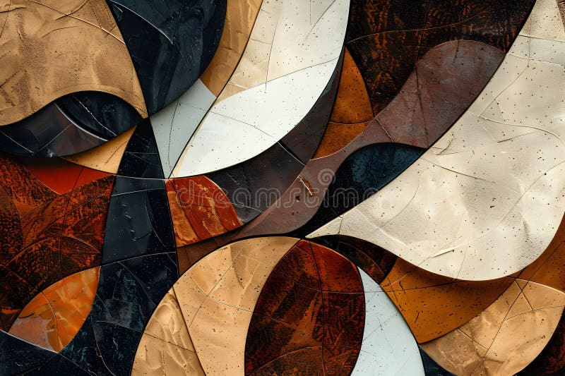 Abstract composition of layered textures and colors in warm tones abstract composition of layered textures and colors in warm ilustração royalty free