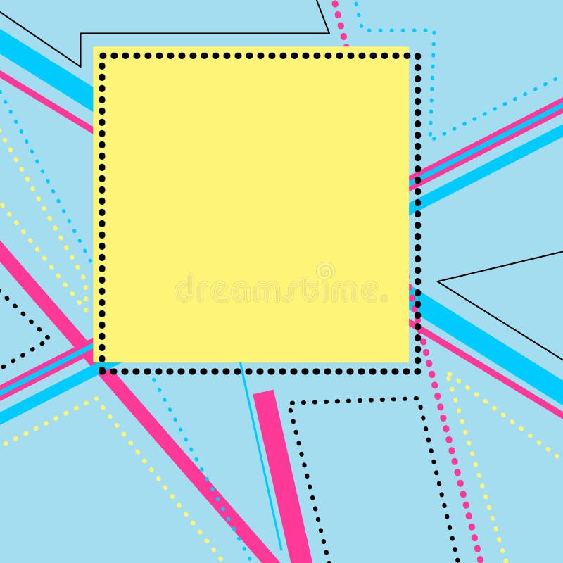 Abstract composition with simple geometric figures, art background royalty free illustration