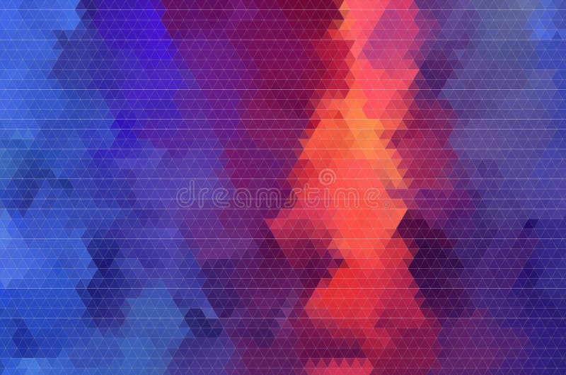 Red and blue abstract geometric pattern background with color gradient. Colorful triangles backdrop. Digital transformation. stock image