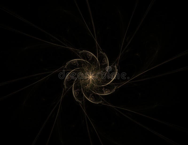 An abstract computer generated modern fractal design on dark background. Abstract fractal color texture. Digital art. Abstract For royalty free illustration