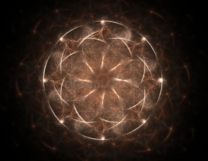 An abstract computer generated modern fractal design on dark background. Abstract fractal color texture. Digital art. Abstract For vector illustration