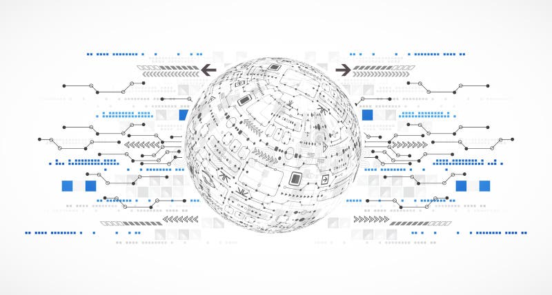 Abstract computer technology background for your business stock illustration