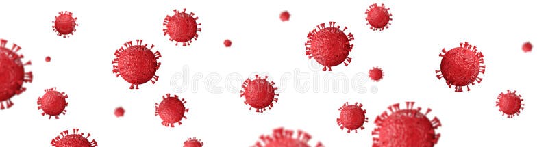 Abstract concept of corona virus on white background