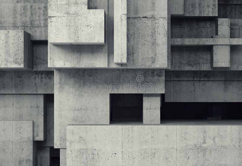 Abstract concrete structures, background 3 d
