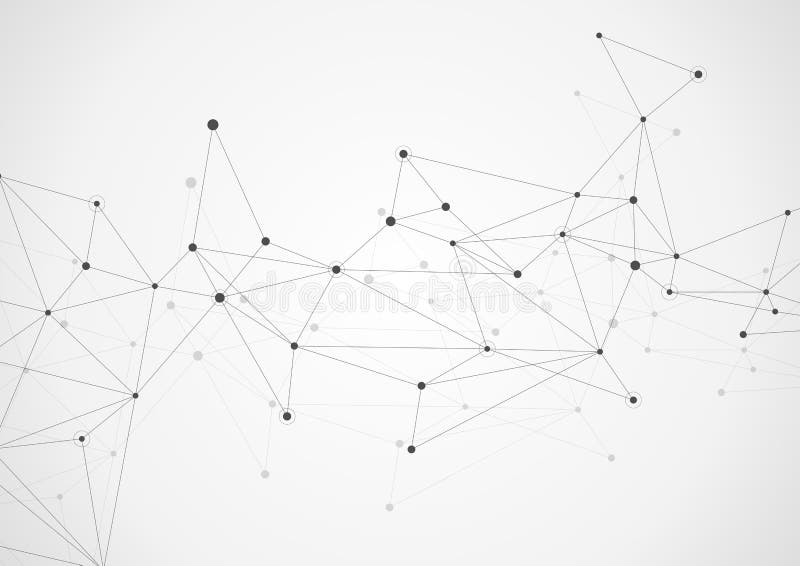 Abstract connecting dots and lines background. royalty free illustration