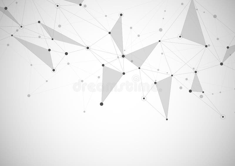 Abstract connecting dots and lines background. royalty free illustration