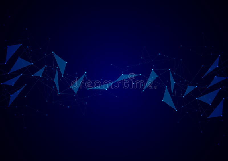 Abstract connecting dots and lines background. stock illustration