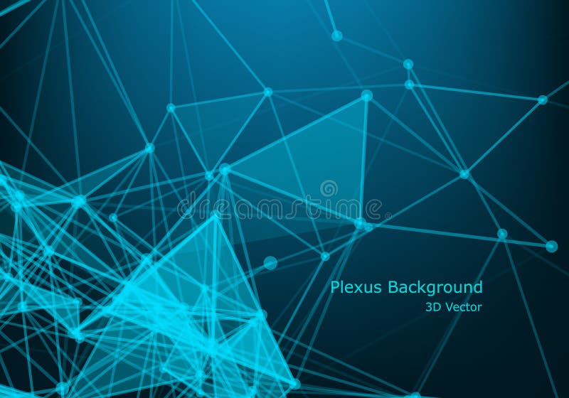 Abstract connecting dots and lines. Connection science background. Vector illustration stock illustration