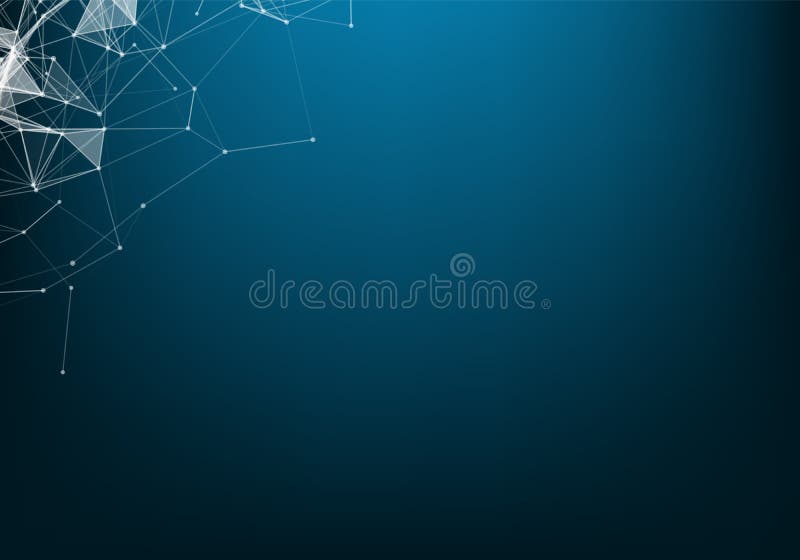 Abstract Connecting Dots and Lines. Connection Science Background Stock