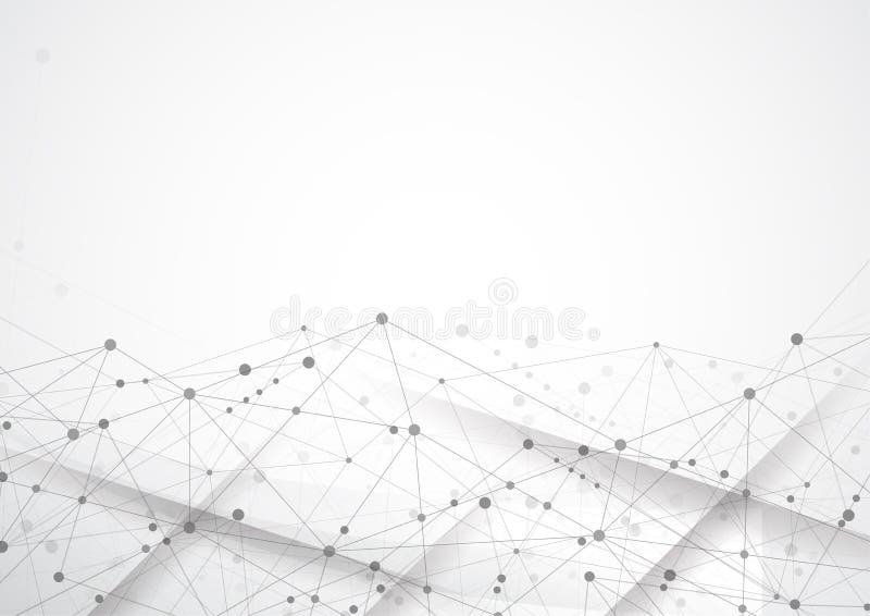 Abstract connecting dots and lines. Connection science background. Vector illustration stock illustration