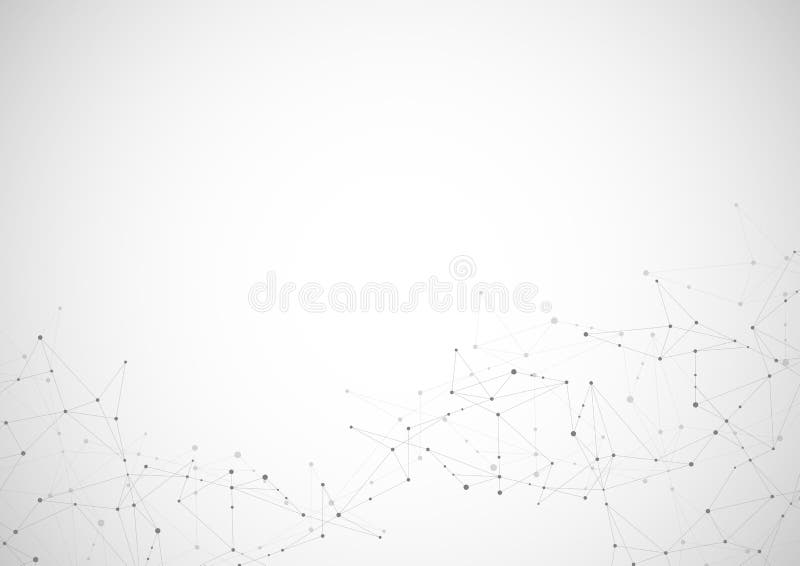 Abstract connecting dots and lines. Connection science and technology background. Vector illustration. stock illustration