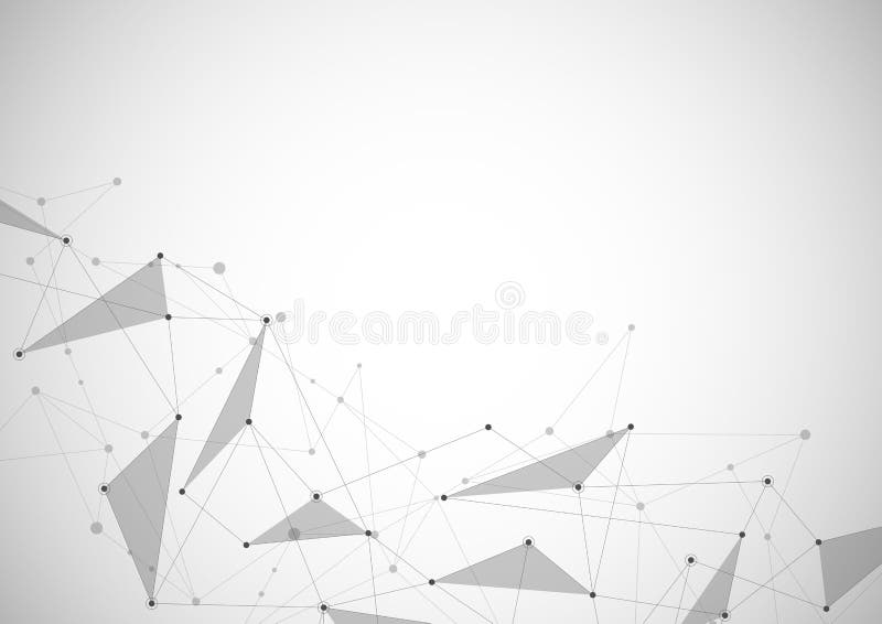 Abstract connecting dots and lines. Connection science and technology background. Vector illustration. royalty free illustration