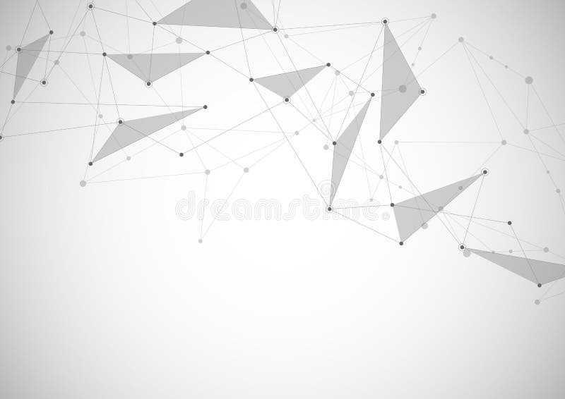 Abstract connecting dots and lines. Connection science and technology background. Vector illustration.