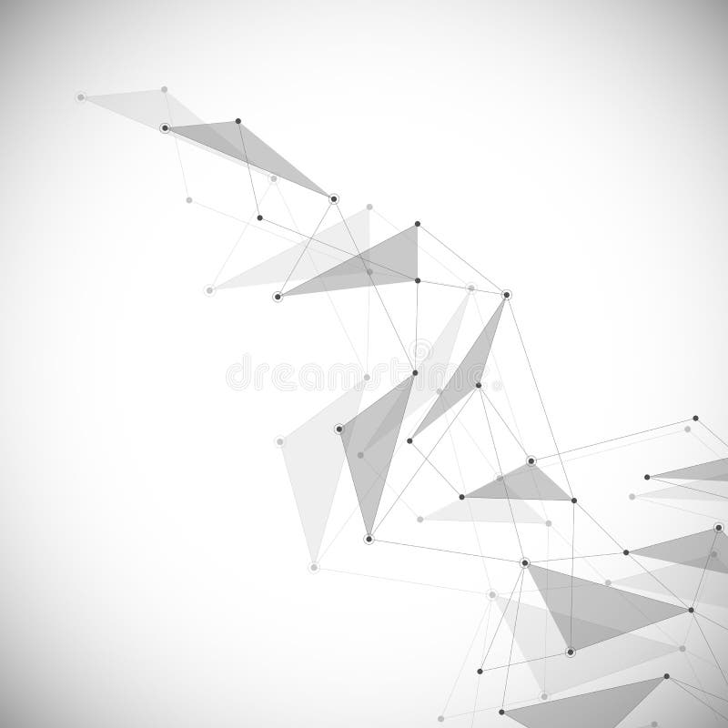 Abstract connecting dots and lines. Connection science and technology background. Vector illustration. royalty free illustration