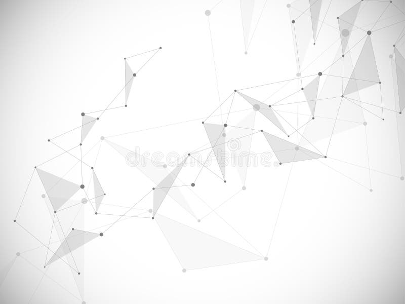 Abstract connecting dots and lines. Connection science and technology background. Vector illustration.