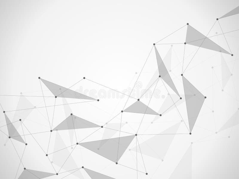 Abstract connecting dots and lines. Connection science and technology background. Vector illustration. royalty free illustration
