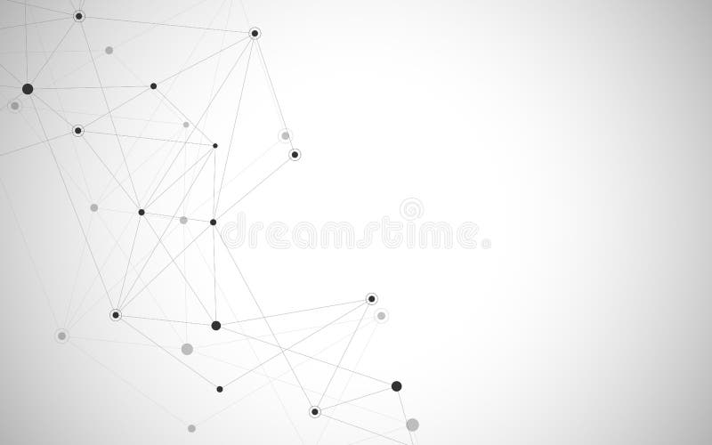 Abstract connecting dots and lines. Connection science and technology background. Vector illustration. stock illustration