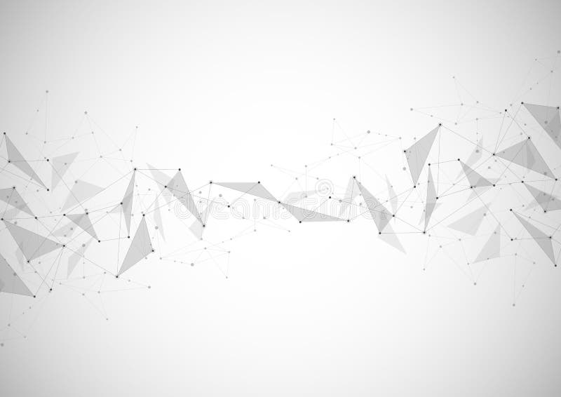 Abstract connecting dots and lines. Connection science and technology background. Vector illustration. stock illustration