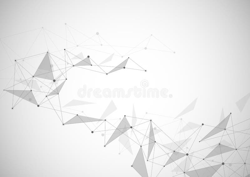 Abstract connecting dots and lines. Connection science and technology background. Vector illustration.