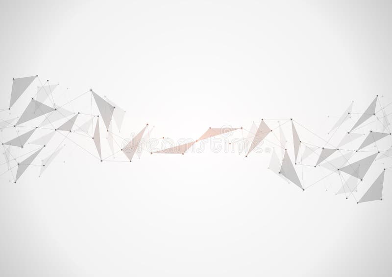 Abstract connecting dots and lines. Connection science and technology background. Vector illustration. stock illustration