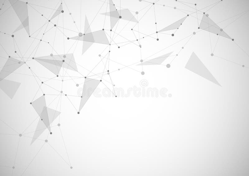 Abstract connecting dots and lines. Connection science and technology background. Vector illustration.