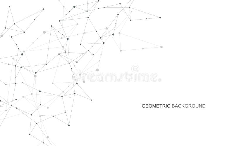 Abstract connecting dots and lines. Connection science and technology background. Vector illustration. stock illustration